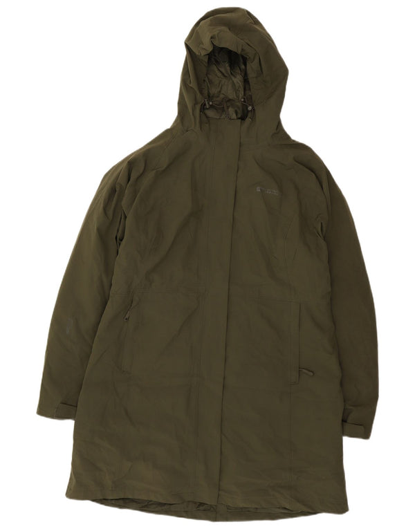 Mountain Warehouse Womens Hooded Padded Coat UK 16 Large Khaki Nylon