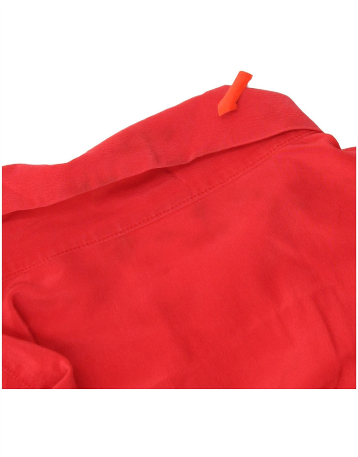 Andrea Mare Womens Shirt Blouse UK 16 Large Red Silk