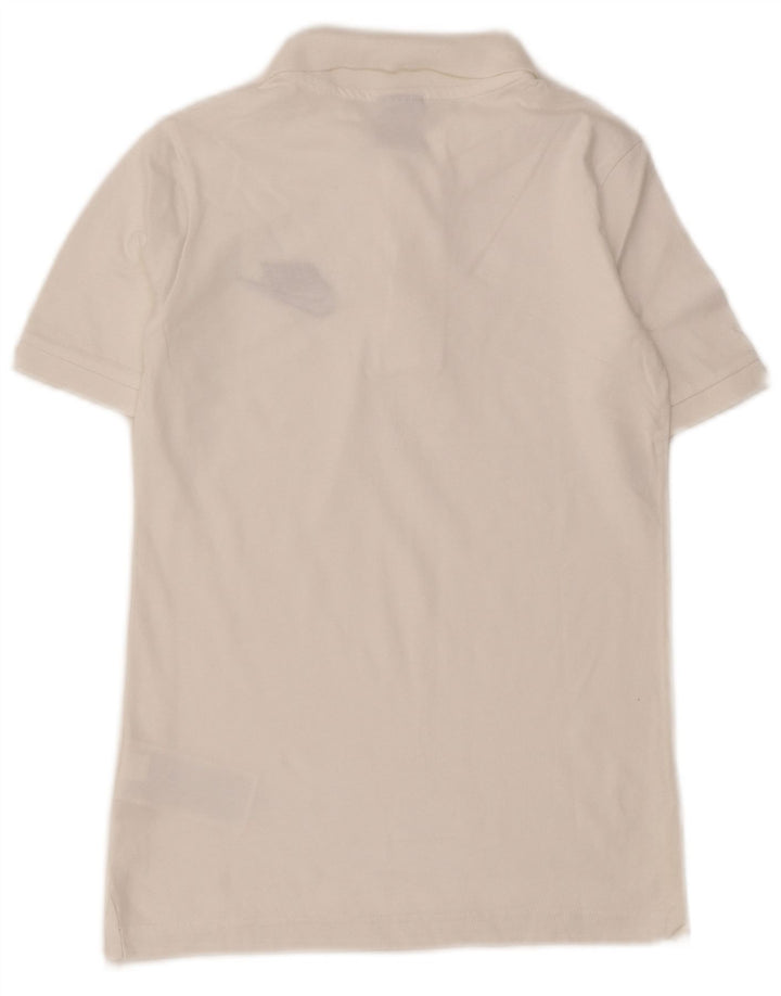 NIKE Boys Polo Shirt 10-11 Years Medium White Cotton