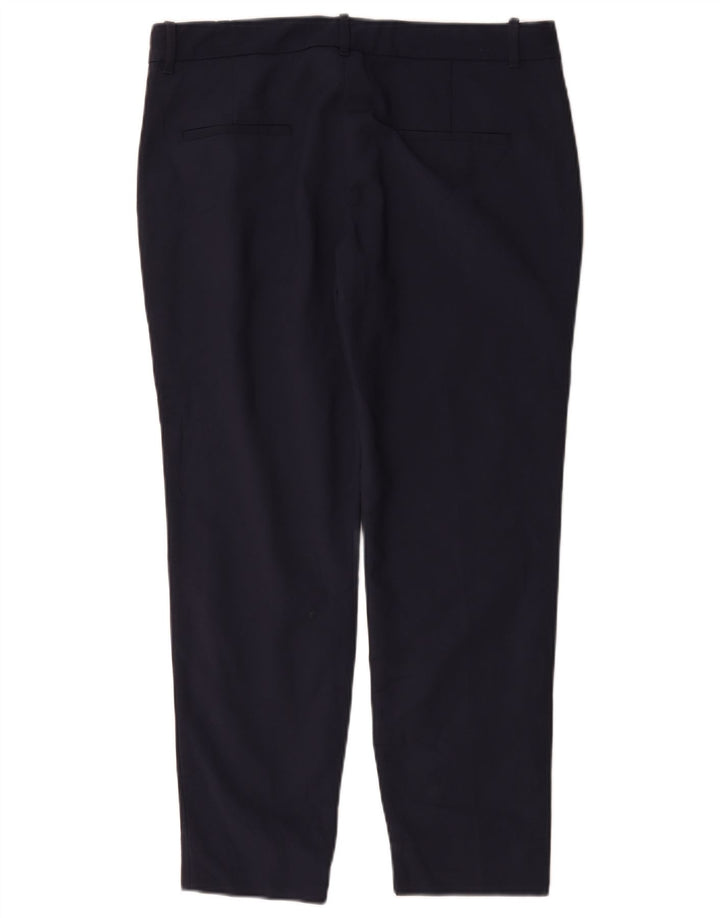 Zara Womens Slim Chino Trousers Large W30 L27 Navy Blue