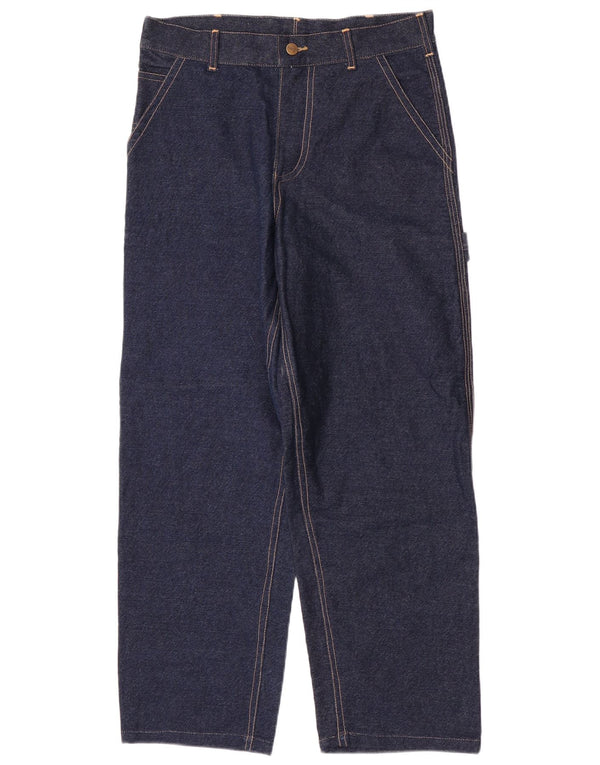 Carhartt Mens Cargo Jeans W32 L27 Navy Blue Cotton