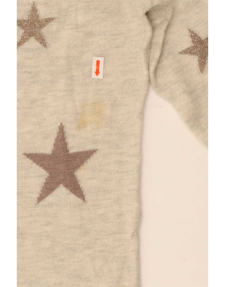 Fat Face Womens Abstract Pattern Boat Neck Jumper Sweater UK 10 Small Grey