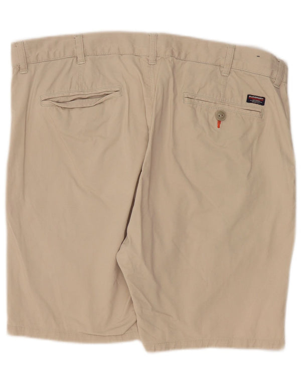 SUPERDRY Mens Chino Shorts W36 Large  Beige Cotton