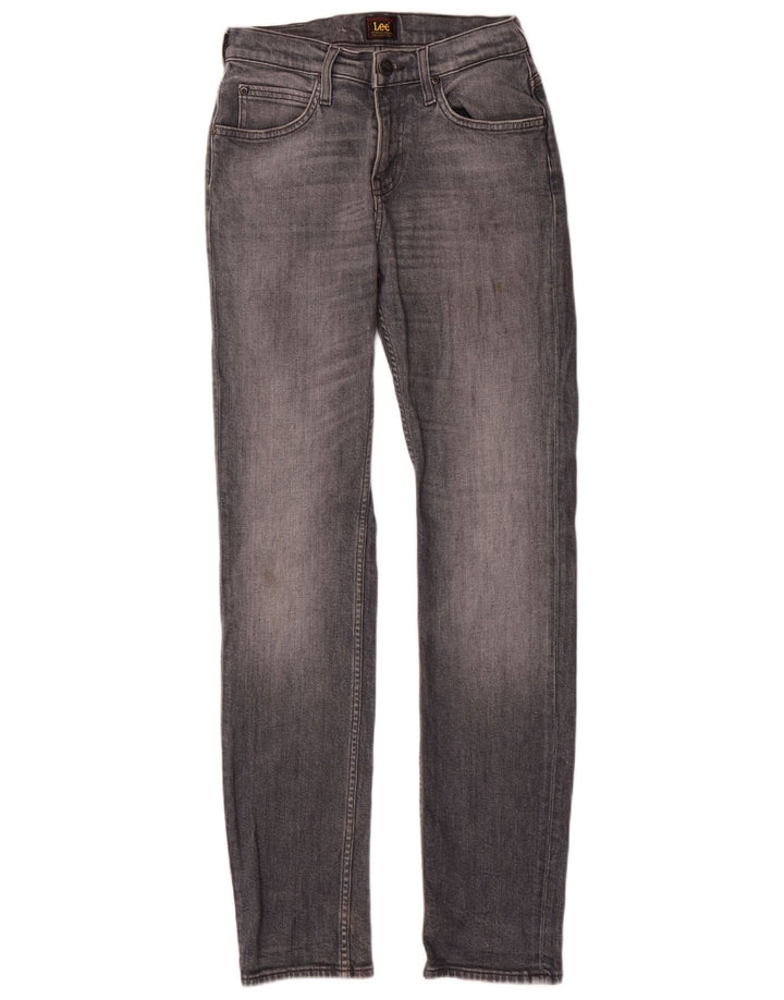 Lee Womens Rider Slim Jeans W28 L32 Grey Cotton