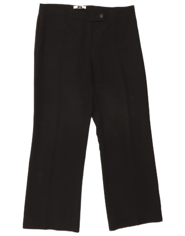 Marella Womens Straight Suit Trousers UK 14 Large W32 L28 Black Triacetate