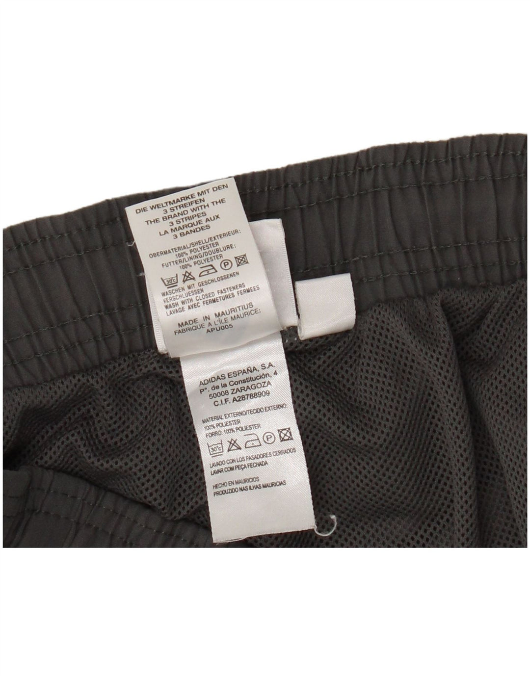 Adidas Mens Tracksuit Trousers Large Grey Polyester