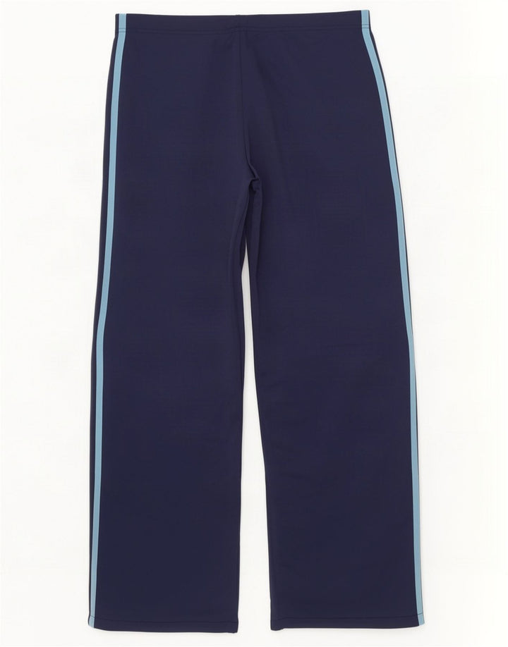 Adidas Womens Tracksuit Trousers UK 14 Medium Navy Blue Polyester