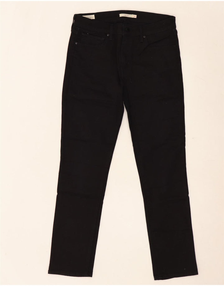 LEVI'S Womens 712 Slim Jeans W31 L29 Black Cotton