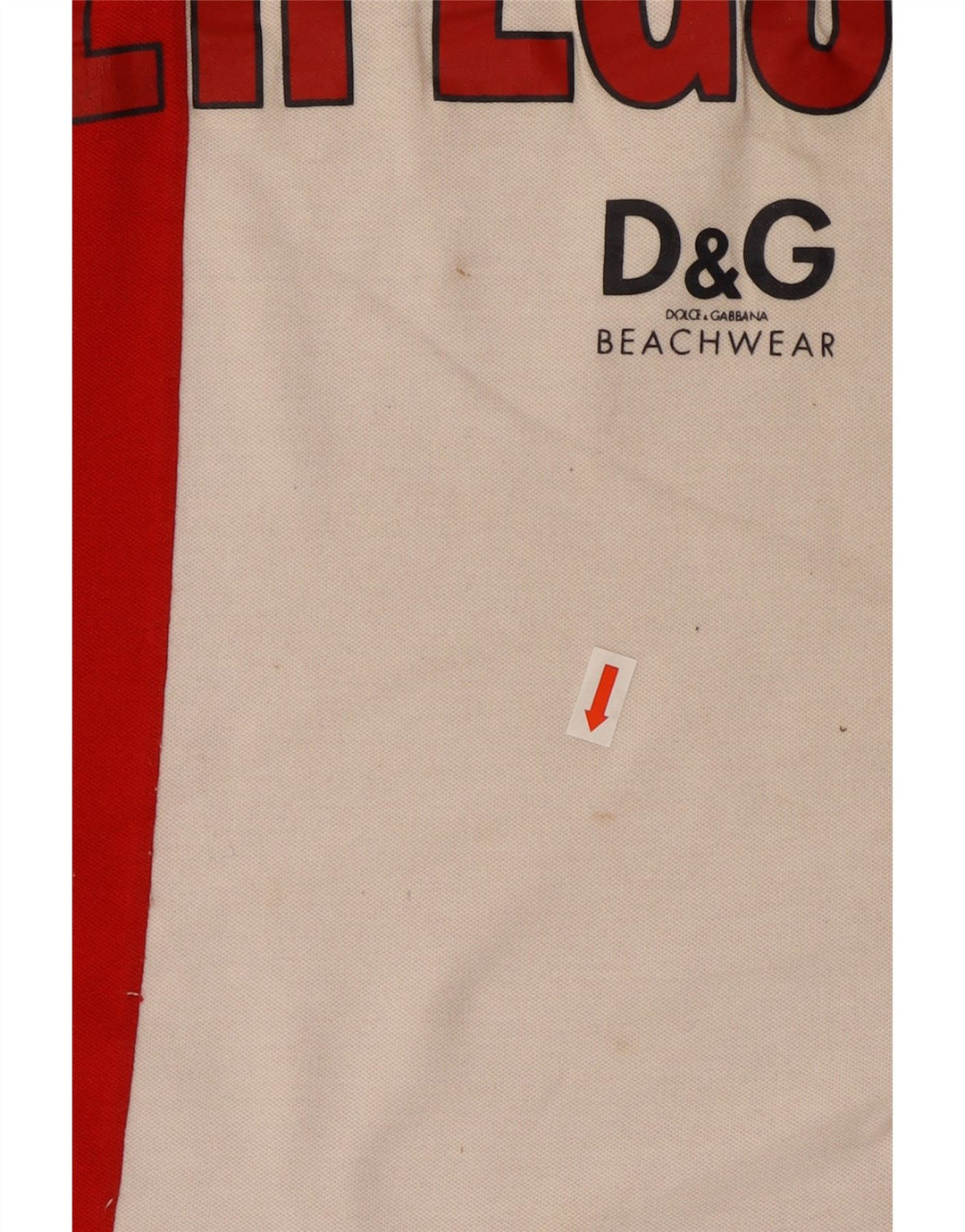 Dolce & Gabbana Mens Graphic Vest Top Medium Red Colourblock Cotton Beach