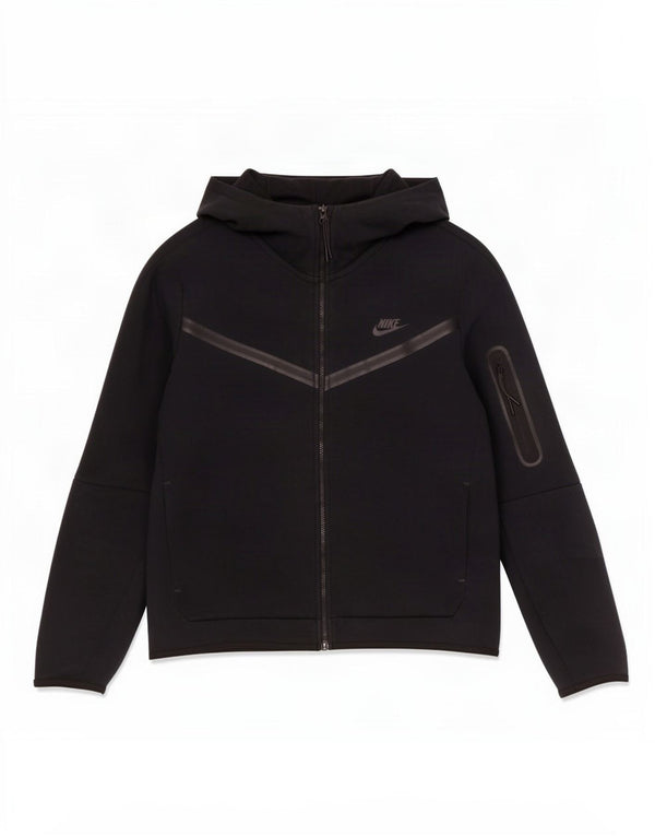Nike Mens Zip Hoodie Sweater Large Black Cotton