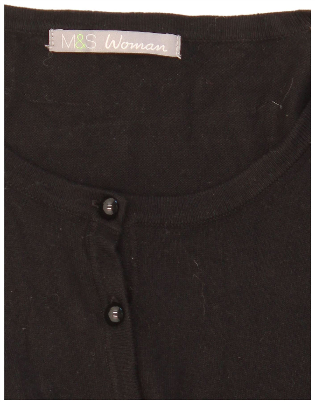 Marks & Spencer Womens Cardigan Sweater UK 14 Medium Black