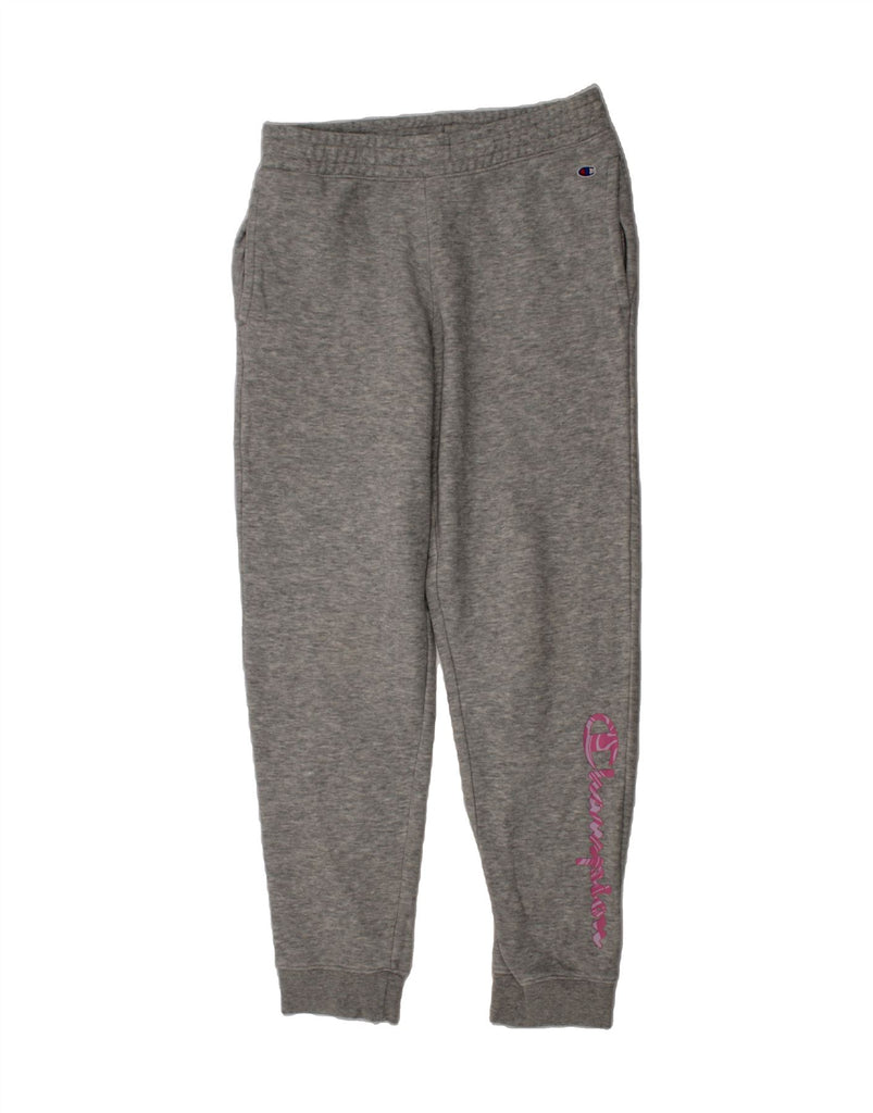 CHAMPION Girls Graphic Tracksuit Trousers Joggers 13-14 Years Large Grey Vintage Champion and Second-Hand Champion from Messina Hembry 
