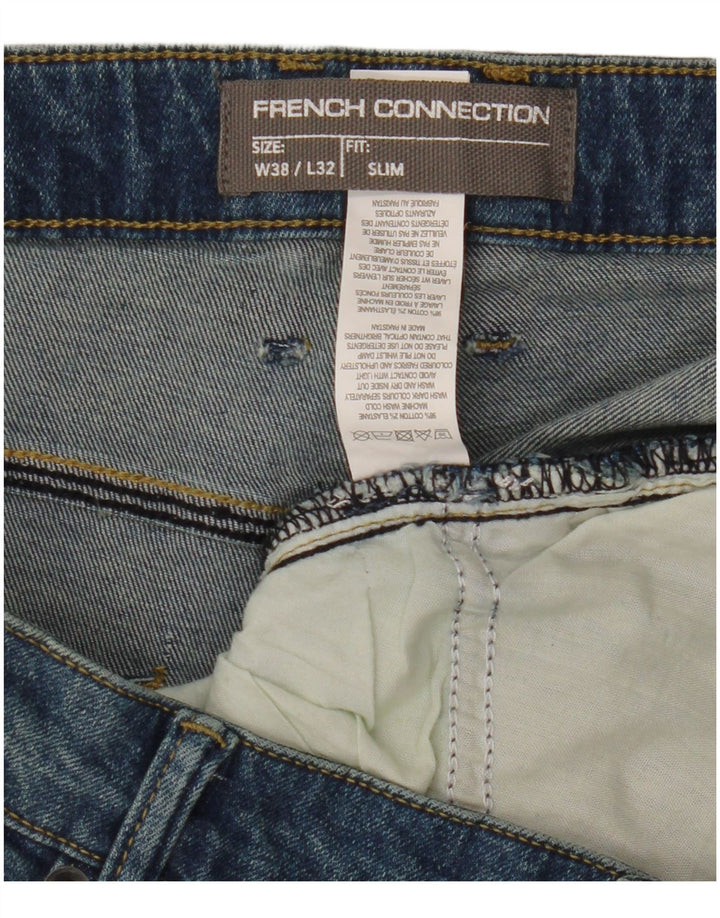 French Connection Mens Slim Jeans W38 L25 Blue Cotton