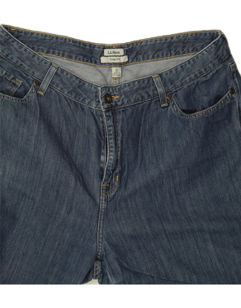 L.L.BEAN Womens Classic Fit Capri Jeans US 18 2XL W38 L20 Blue Cotton Vintage L.L.Bean and Second-Hand L.L.Bean from Messina Hembry 