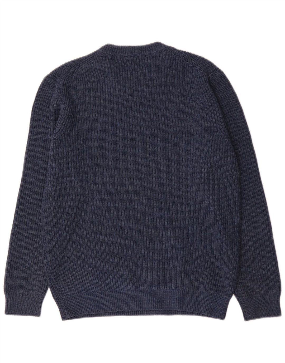 Zara Mens Crew Neck Jumper Sweater Large Blue Acrylic