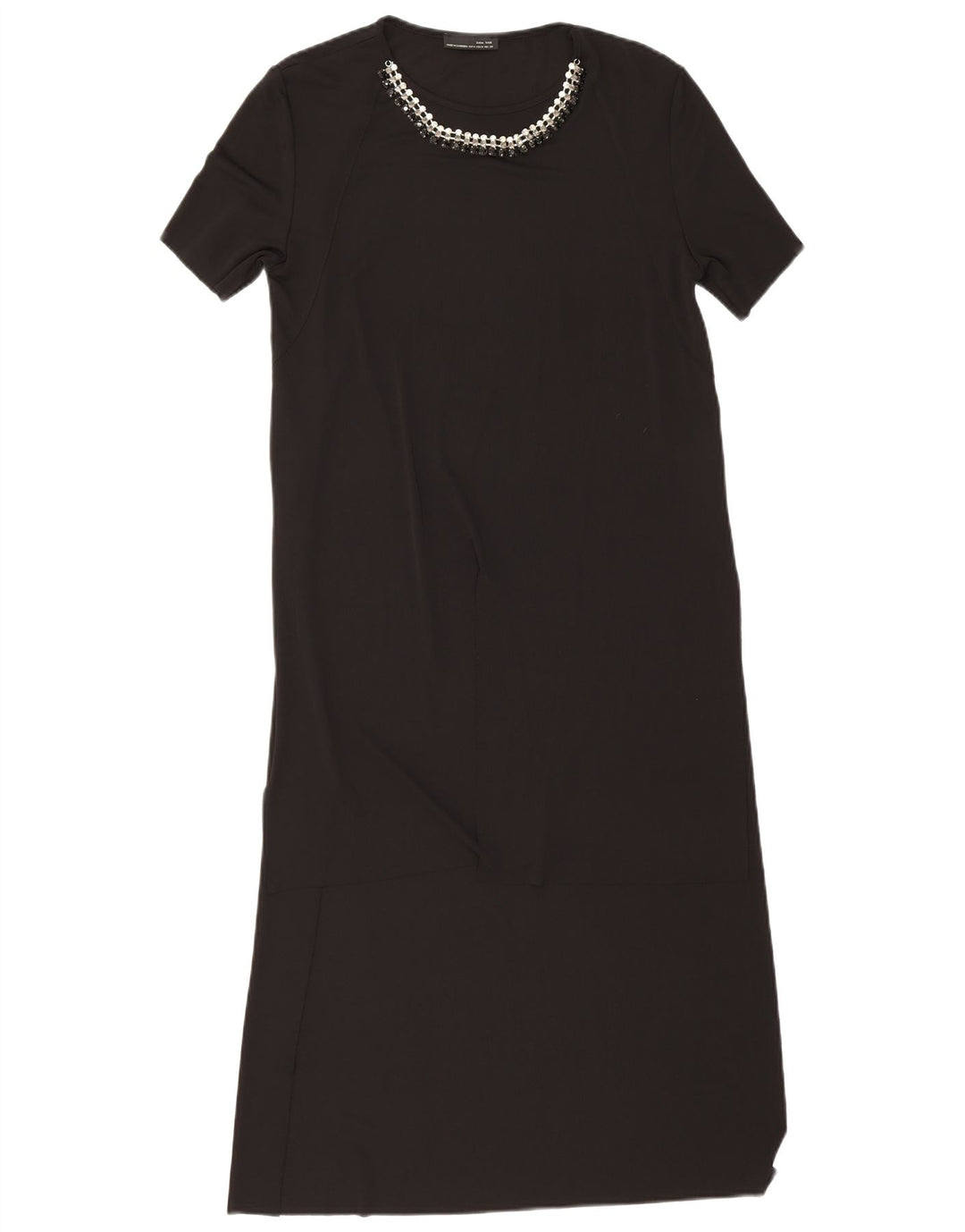 Zara Womens Maxi Dress UK 12 Medium Black Polyester
