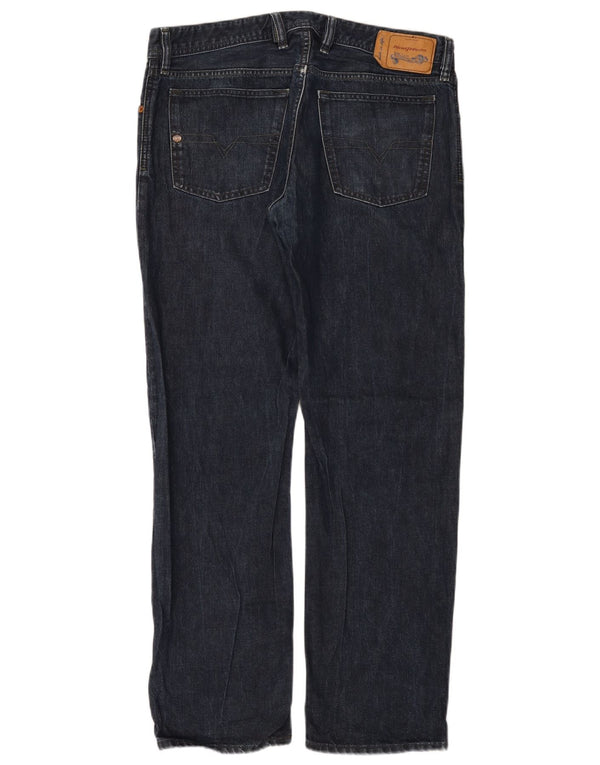 Diesel Mens Waykee Regular Straight Jeans W34 L32 Blue Cotton
