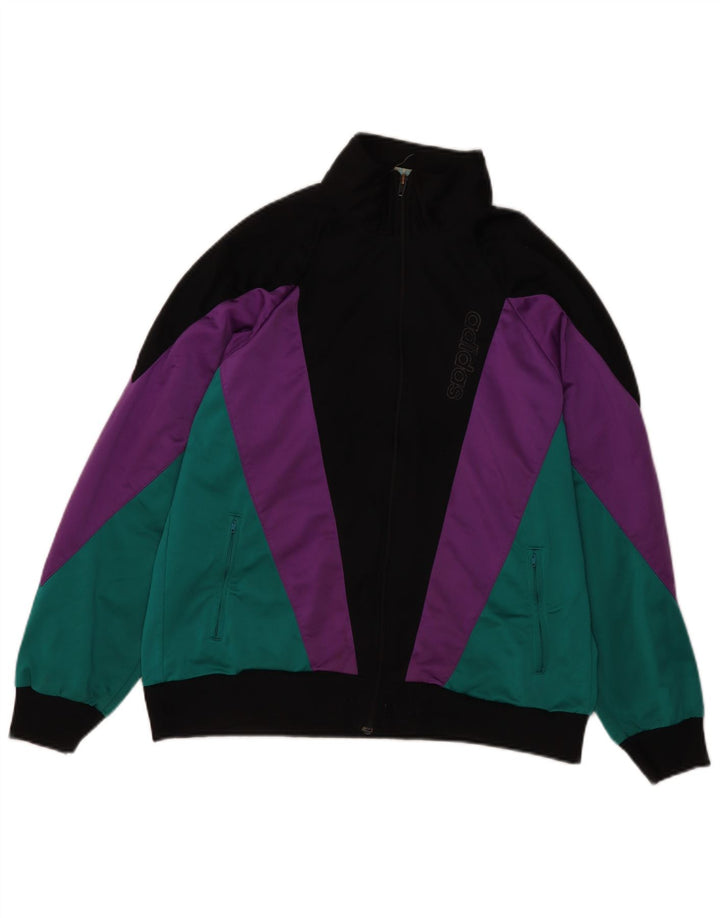 Adidas Mens Loose Fit Tracksuit Top Jacket Small Multicoloured Colourblock