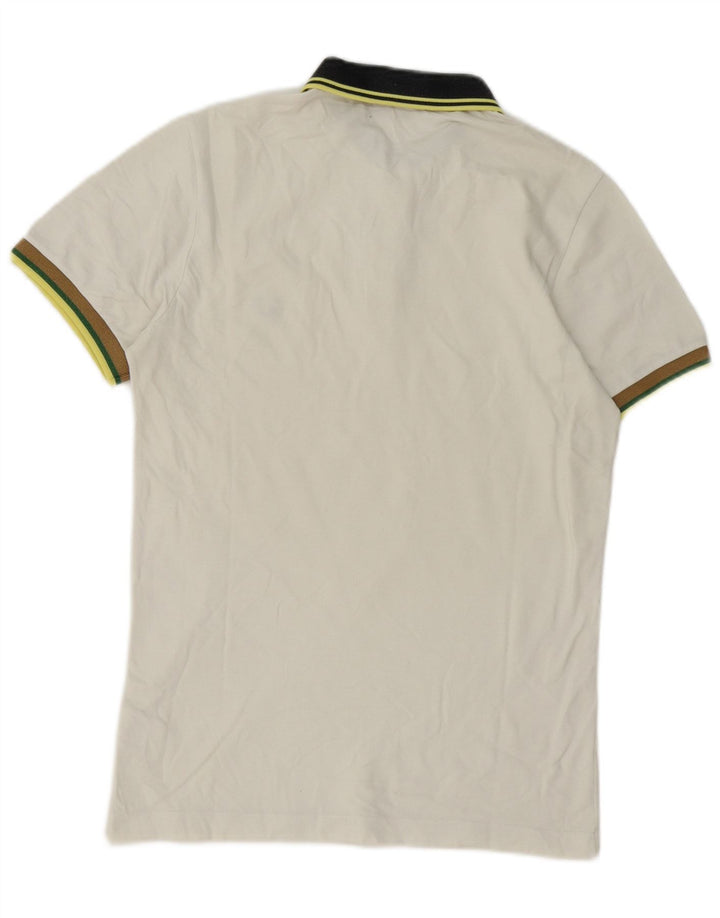 Fred Perry Mens Polo Shirt Medium White Cotton