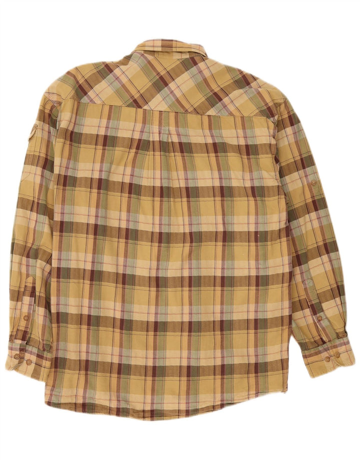 Camel Active Mens Flannel Shirt Large Beige Check