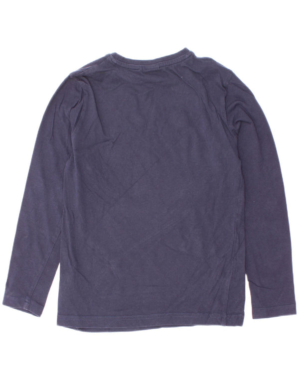 Hugo Boss Boys Graphic Top Long Sleeve 7-8 Years Navy Blue Cotton