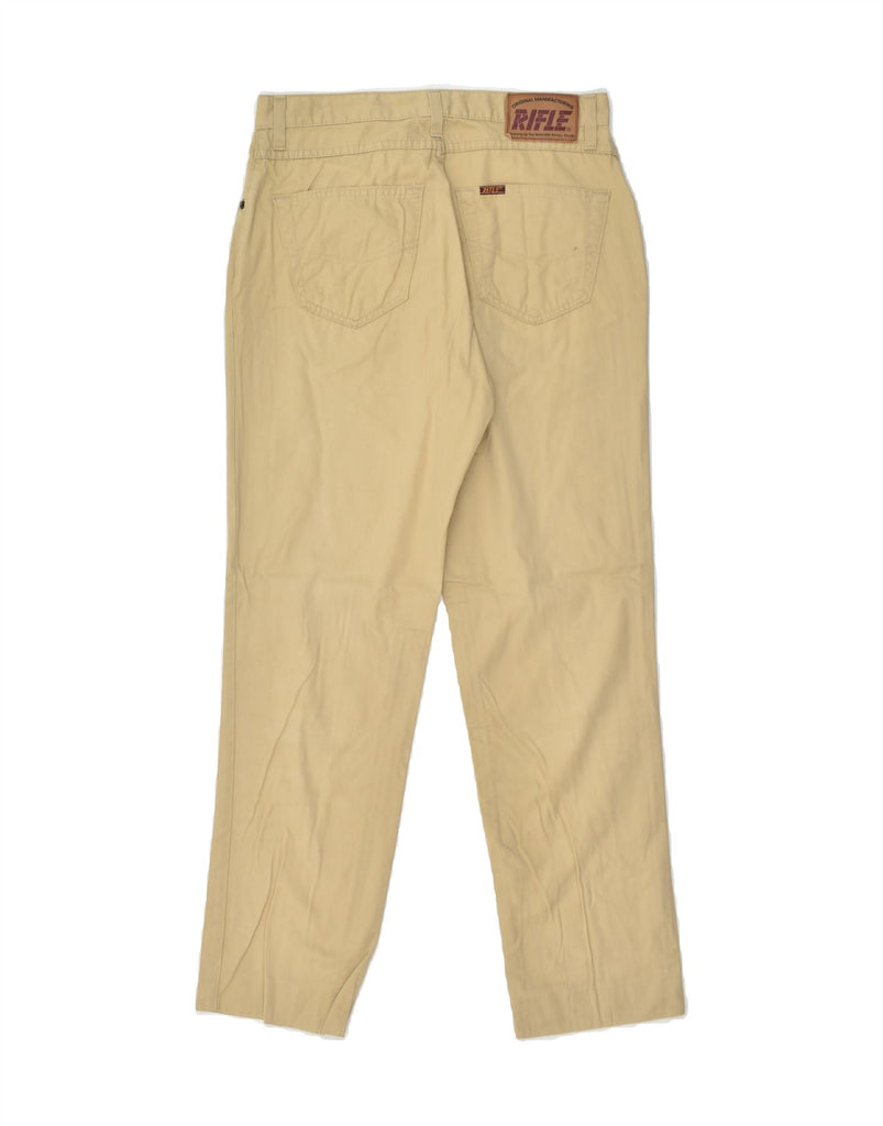 RIFLE Mens Straight Casual Trousers W32 L28  Beige Cotton | Vintage Rifle | Thrift | Second-Hand Rifle | Used Clothing | Messina Hembry 