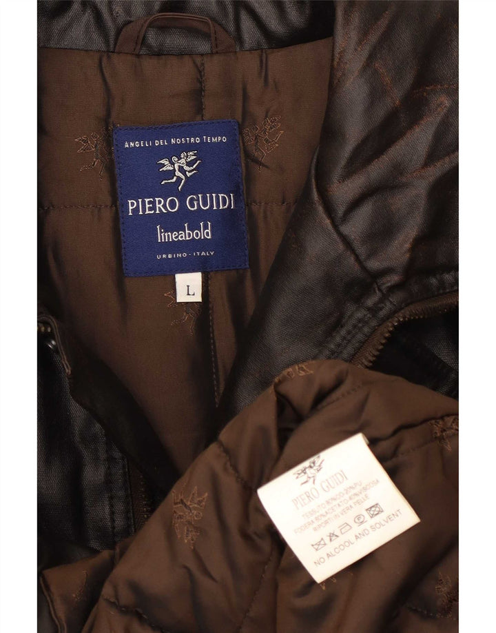 Piero Guidi Mens Utility Jacket UK 40 Large Black Cotton