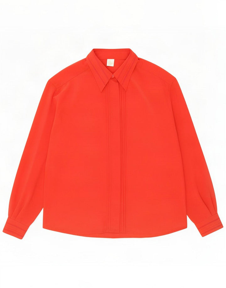 Vintage Womens Shirt Blouse IT 48 XL Red Polyester