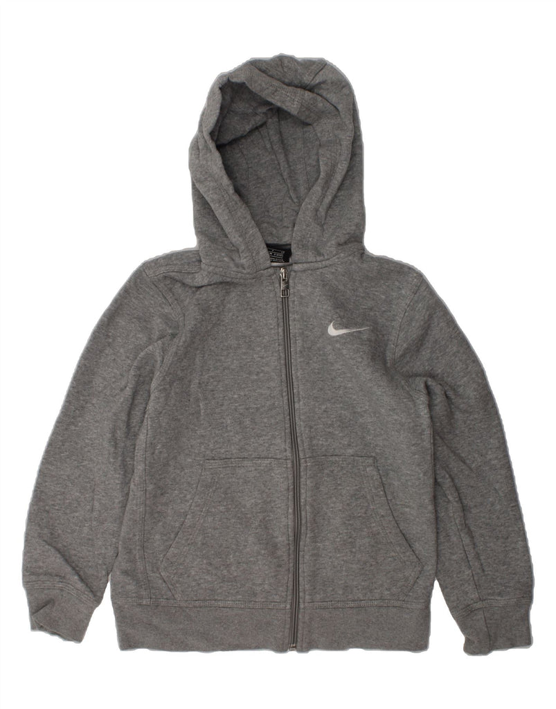 NIKE Boys Zip Hoodie Sweater 8-9 Years Small Grey Cotton | Vintage Nike | Thrift | Second-Hand Nike | Used Clothing | Messina Hembry 