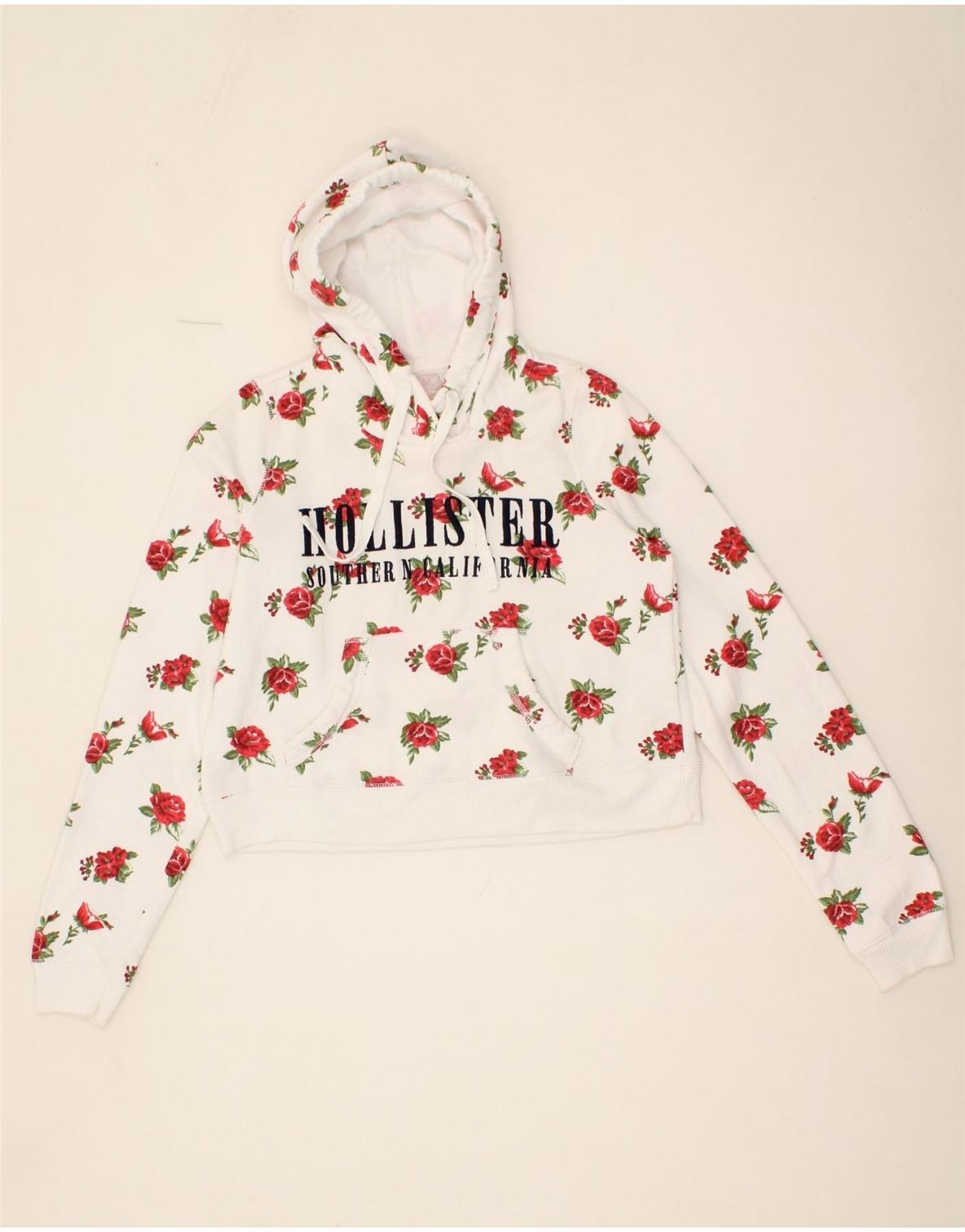 Hollister red and white hoodie deals