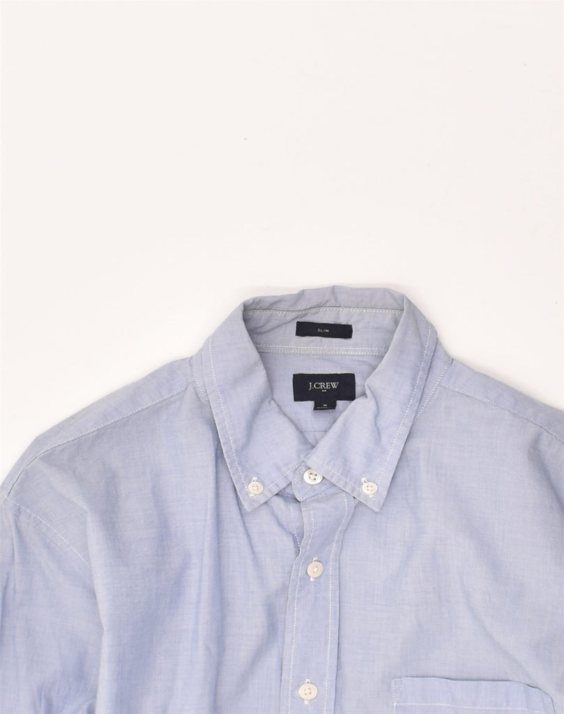 J. CREW Mens Slim Shirt Medium Blue Cotton | Vintage J. Crew | Thrift | Second-Hand J. Crew | Used Clothing | Messina Hembry 