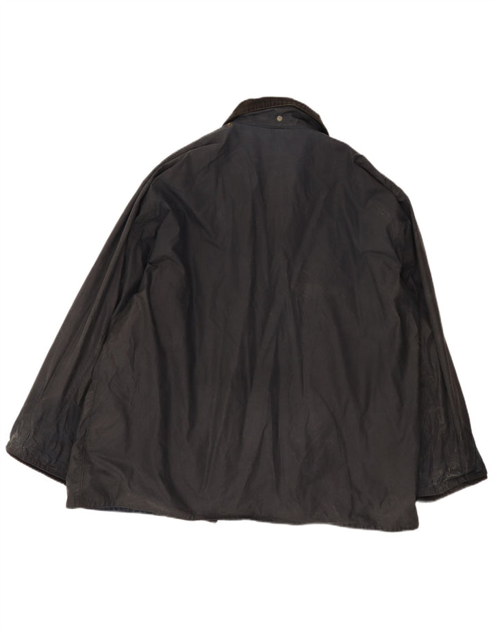 Fermoy Mens Waxed Cotton Jacket UK 42 XL Navy Blue