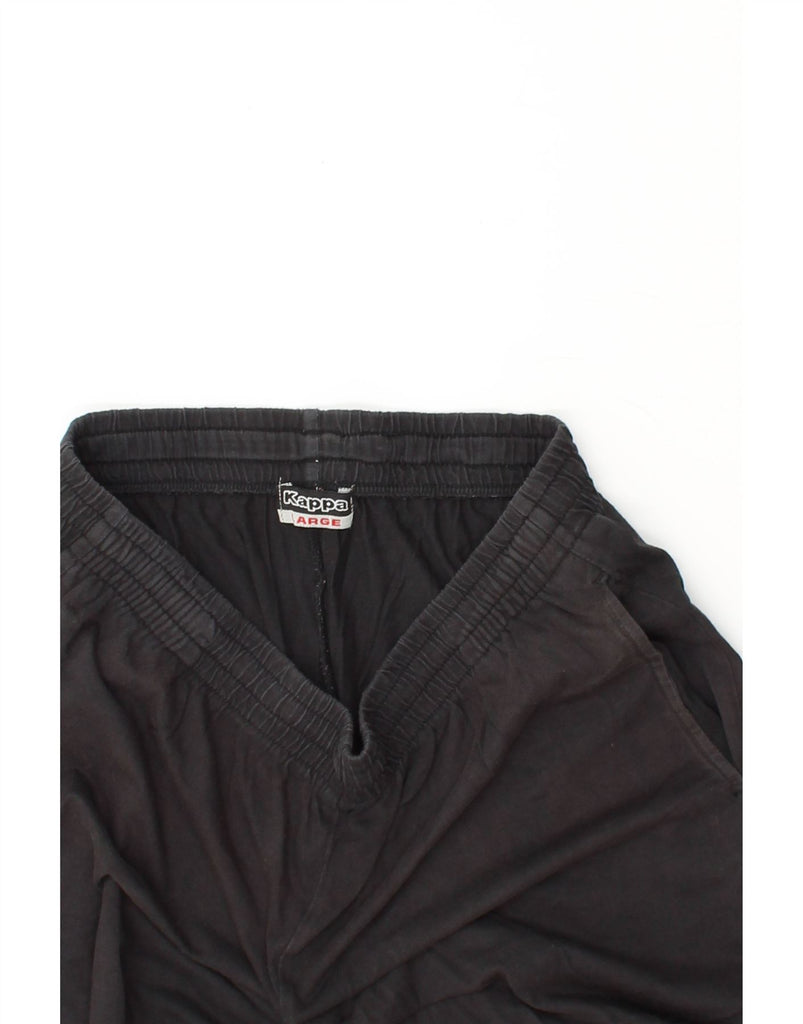 KAPPA Boys Sport Shorts 11-12 Years Large Black Cotton Vintage Kappa and Second-Hand Kappa from Messina Hembry 