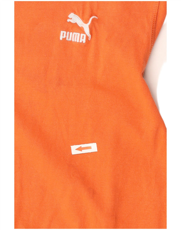 Puma Mens T-Shirt Top Medium Orange Cotton