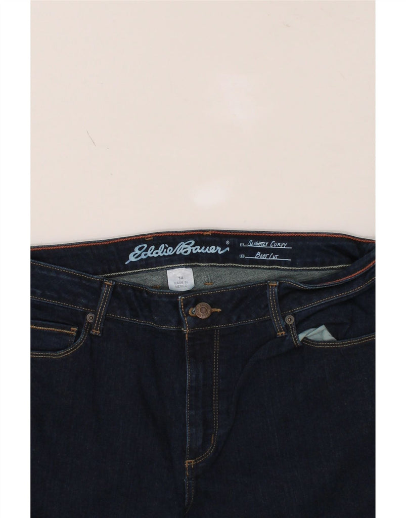 EDDIE BAUER Womens Slightly Curvy Bootcut Jeans US 14 XL W36 L32 Navy Blue Vintage Eddie Bauer and Second-Hand Eddie Bauer from Messina Hembry 