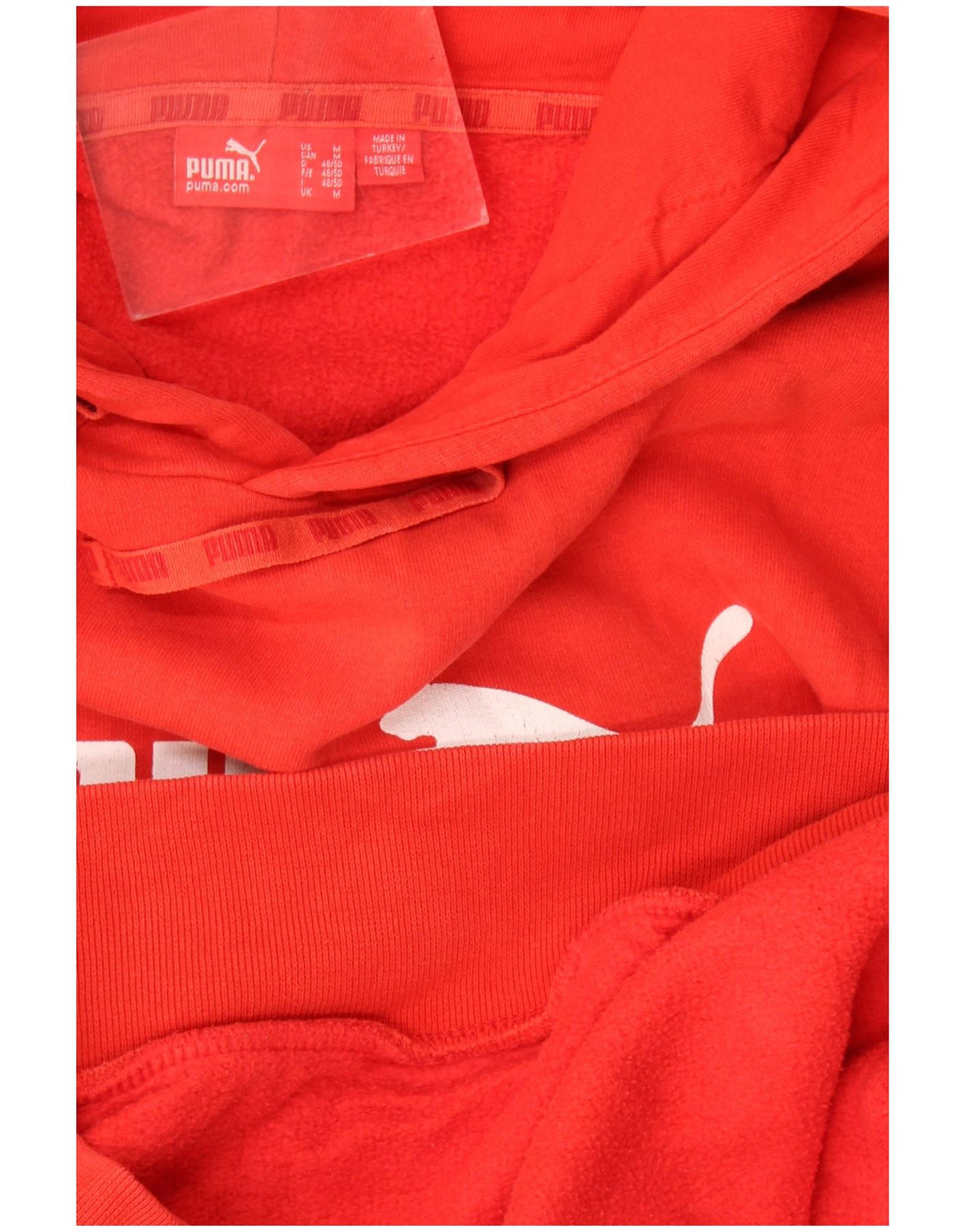 Puma Mens Graphic Hoodie Jumper Medium Red