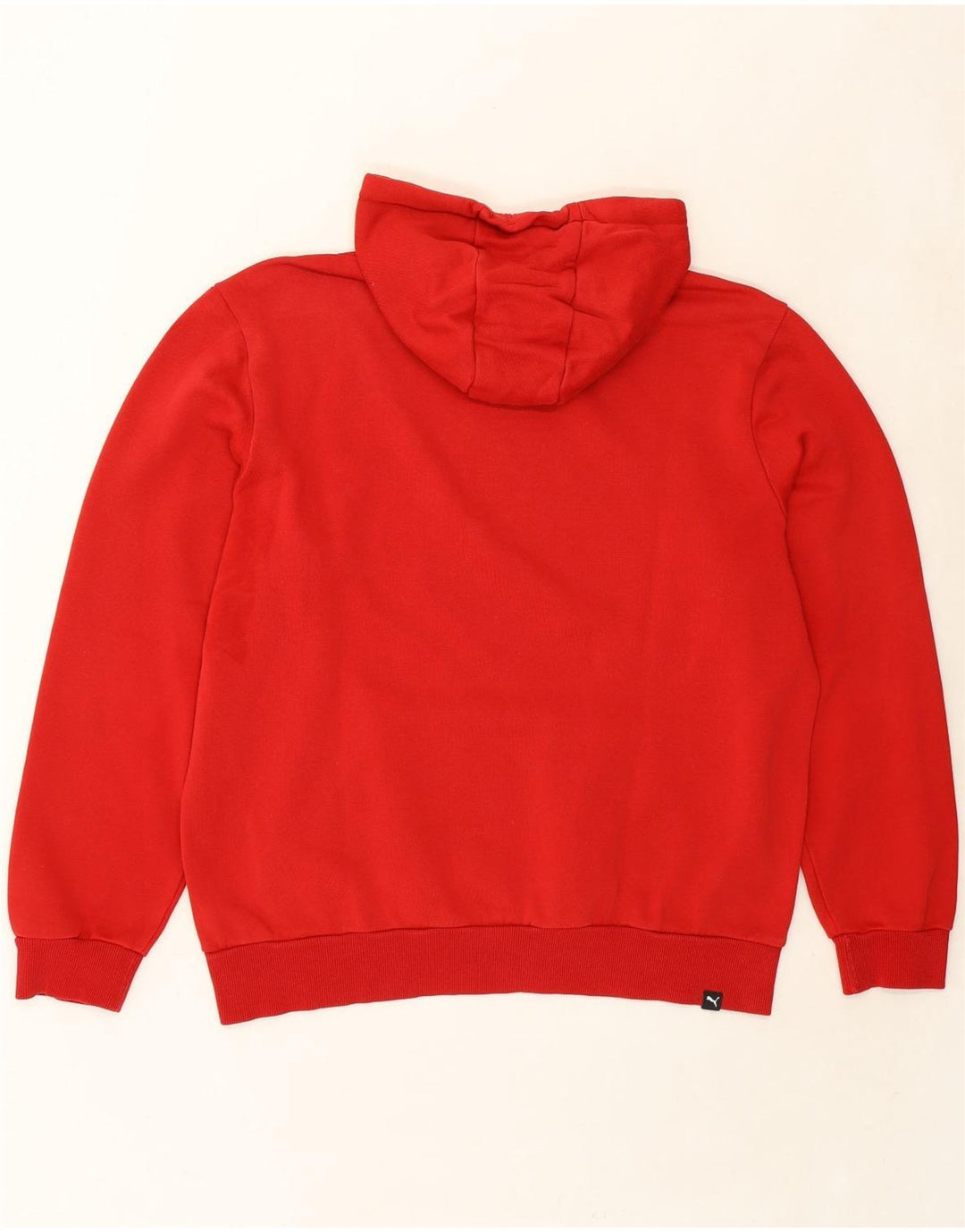 PUMA Mens Graphic Hoodie Jumper Large Red Cotton Vintage Puma and Second-Hand Puma from Messina Hembry 