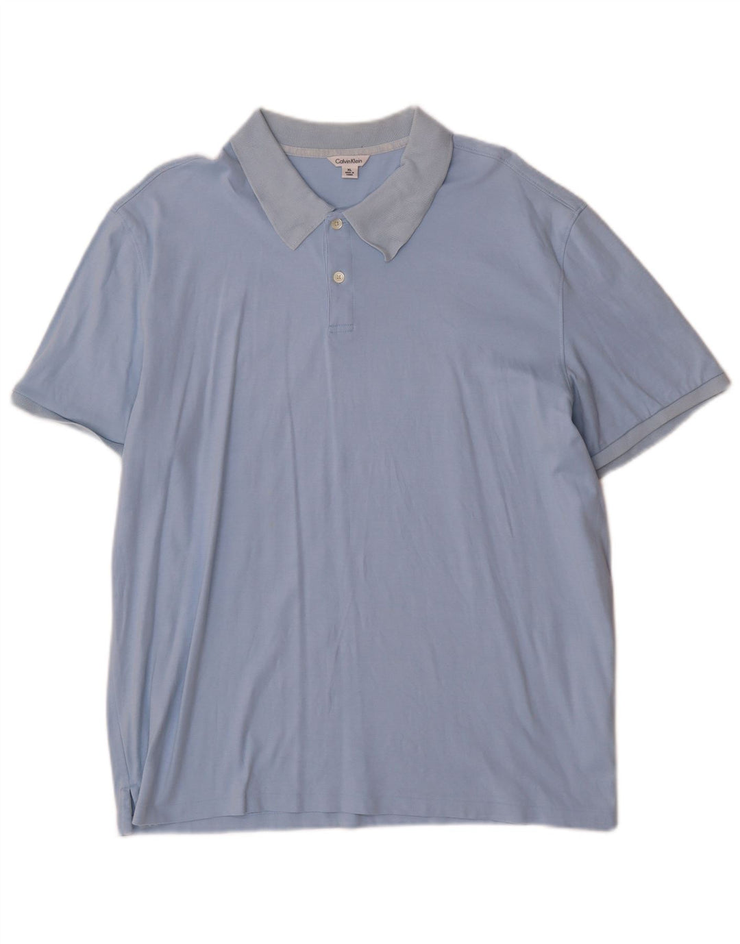 Calvin Klein Mens Polo Shirt XL Blue Cotton