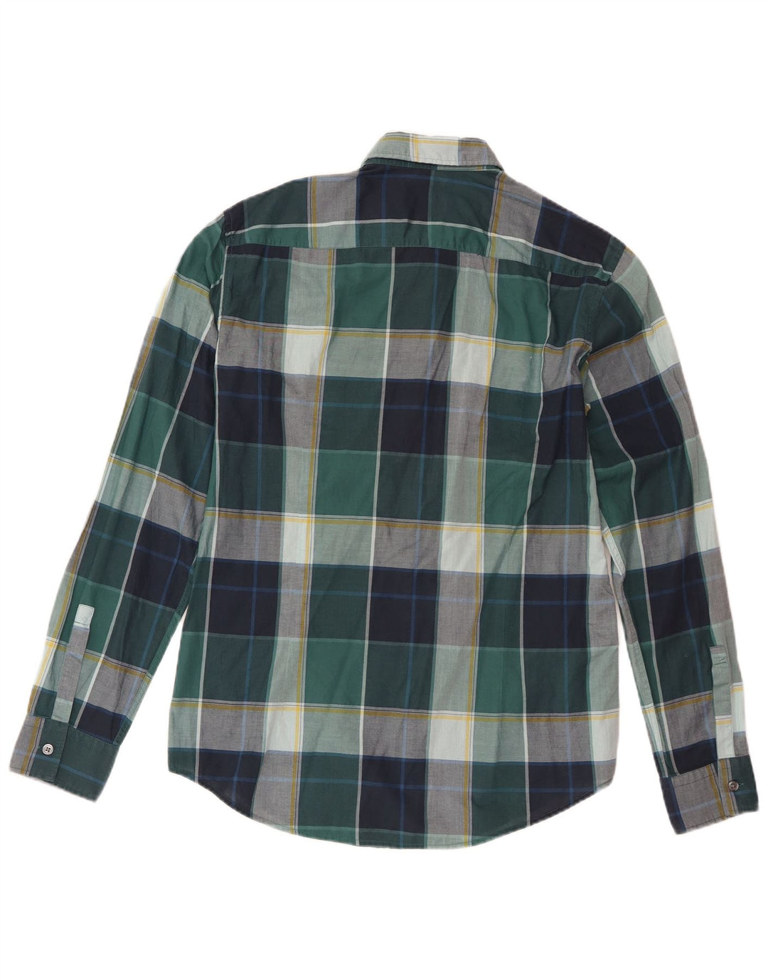 Hugo Boss Mens Slim Fit Shirt Medium Green Check Cotton