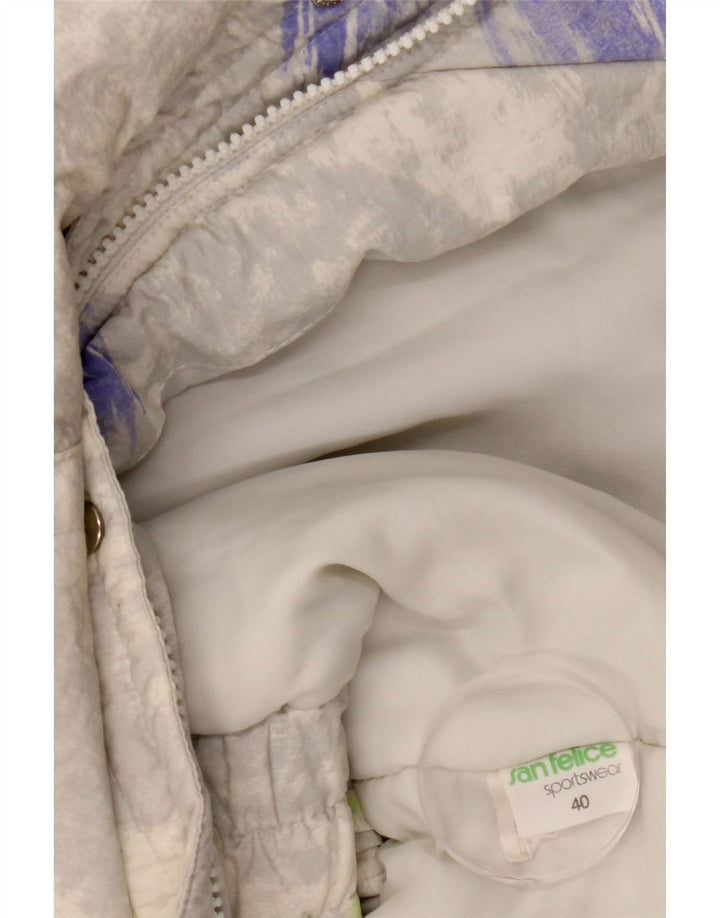 SAN FELICE Womens Windbreaker Jacket EU 40 Medium Grey Colourblock