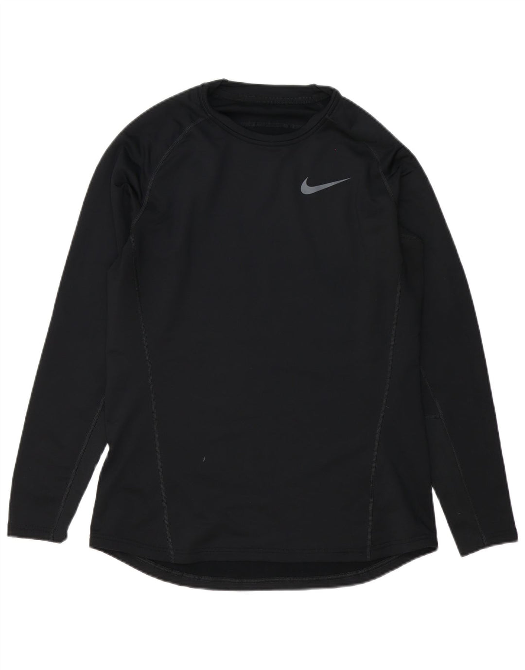 Nike Mens Dri Fit Top Long Sleeve Large Black Polyester