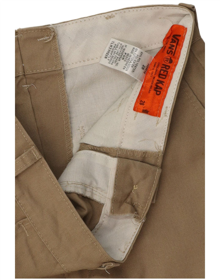Vans Mens Red Kap Chino Shorts W28 Small Khaki Polyester
