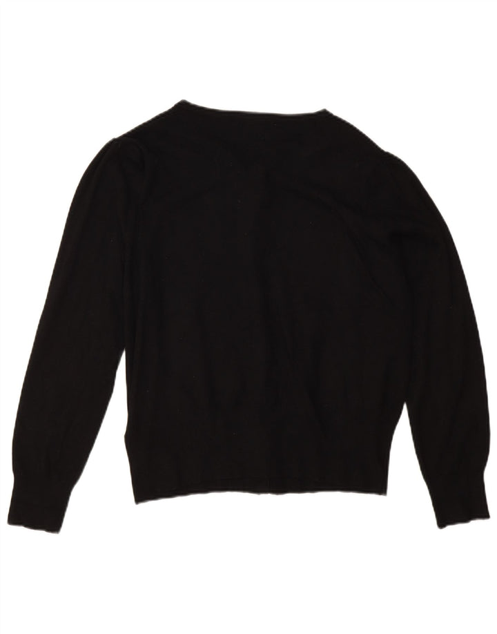 Marks & Spencer Womens Cardigan Sweater UK 14 Large Black Viscose