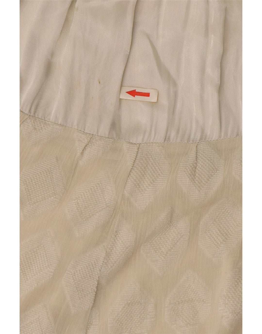 Vintage Womens Asymmetrical Skirt W30 Medium Off White Geometric