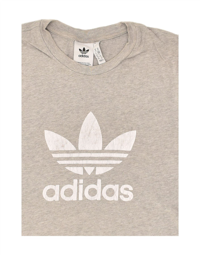 ADIDAS Mens Graphic T-Shirt Top Medium Grey Cotton | Vintage Adidas | Thrift | Second-Hand Adidas | Used Clothing | Messina Hembry 