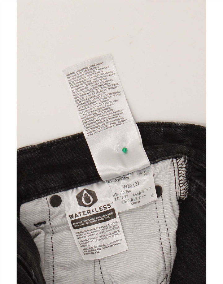 Levi's Mens Slim Jeans W30 L29 Black Cotton