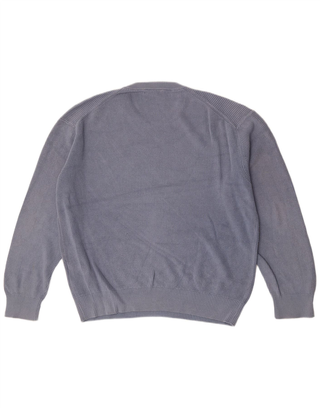 Zara Mens Crew Neck Jumper Sweater Large Blue Cotton
