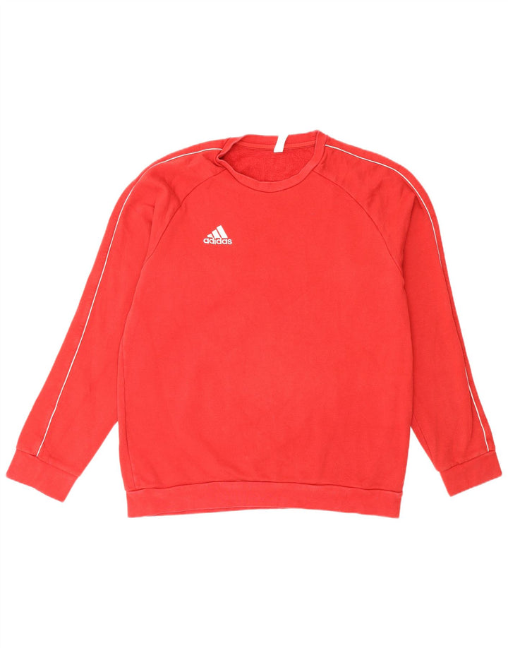Adidas Mens Sweatshirt Jumper Large Red Cotton