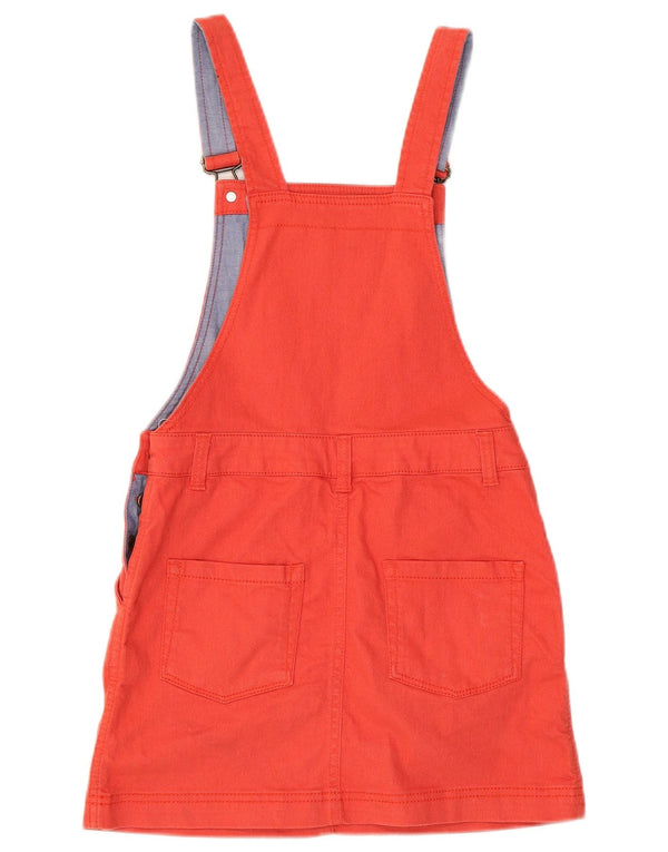 Fat Face Girls Dungaree Denim Skirt 10-11 Years W26 Red Cotton