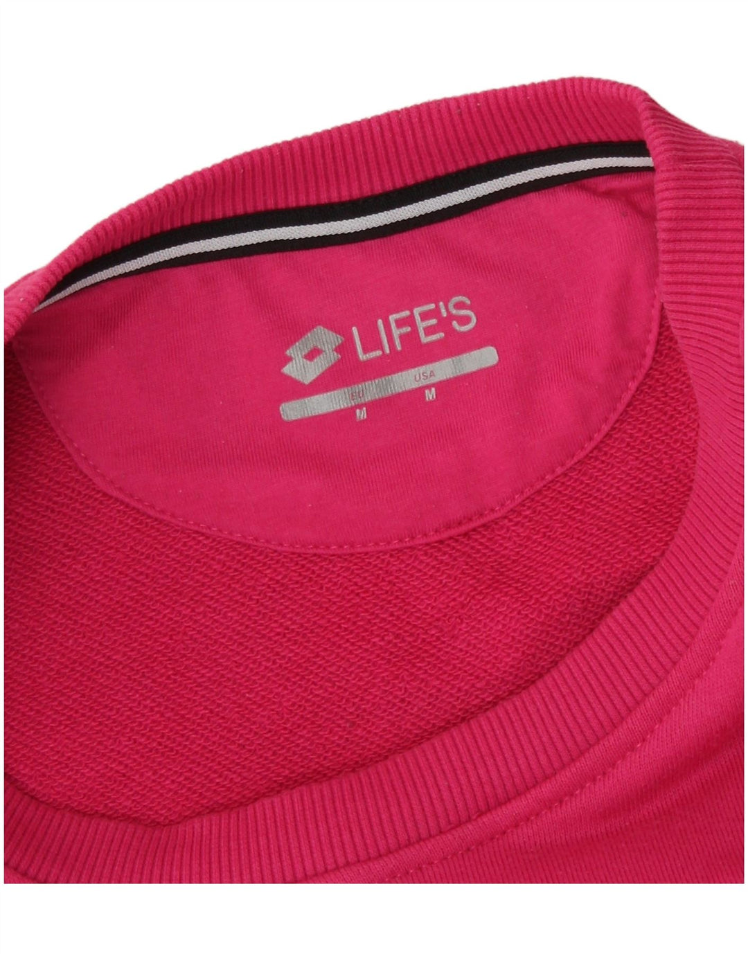 Lotto Womens Sweatshirt Jumper UK 14 Medium Pink Cotton